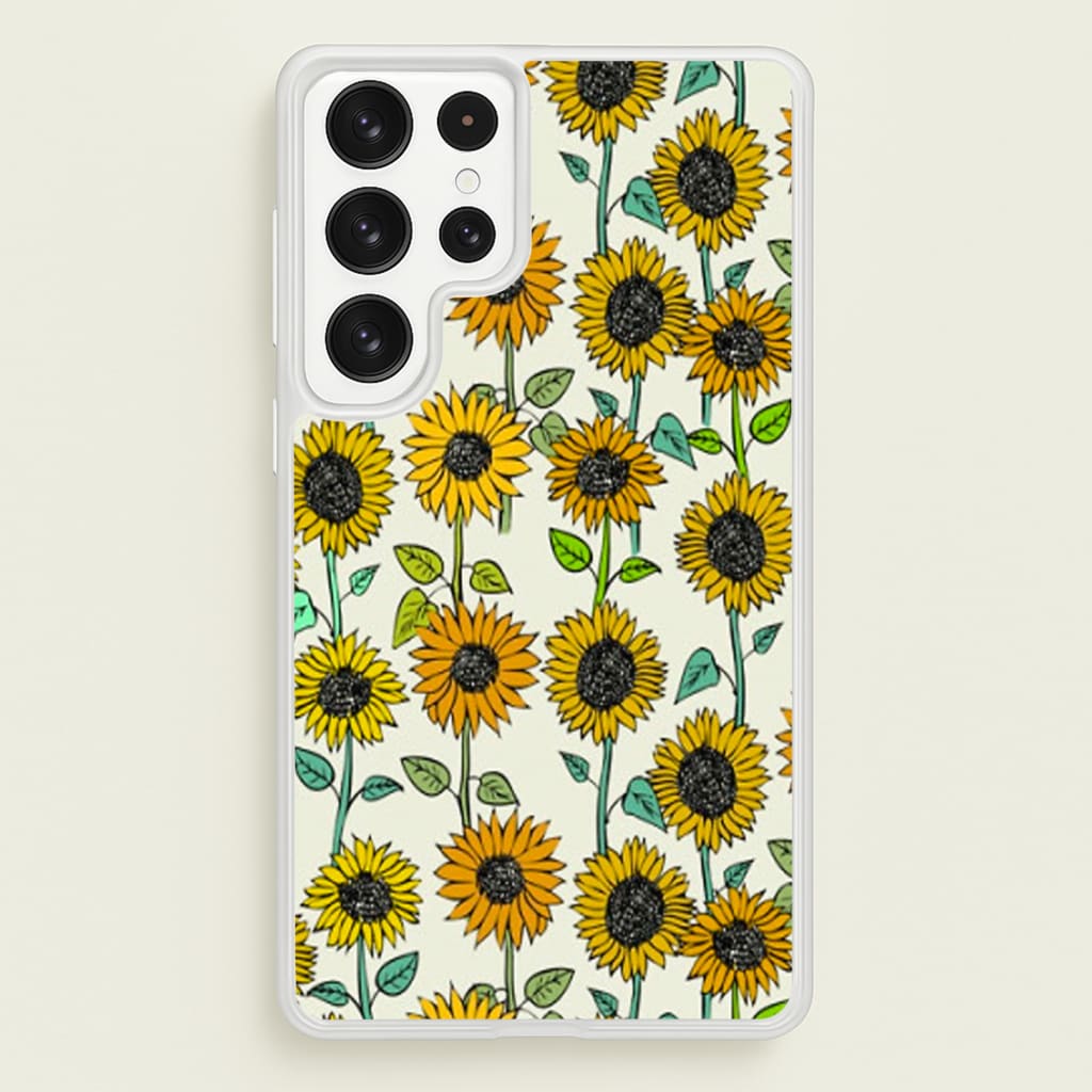Painted Sunflowers  - Floral Phone Case for Galaxy S22 Ultra