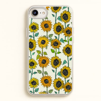 Painted Sunflowers  - Floral Phone Case for iPhone 6 / 7 / 8 / SE