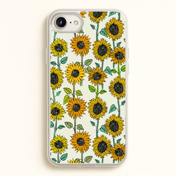 Painted Sunflowers  - Floral Phone Case for iPhone 6 / 7 / 8 / SE