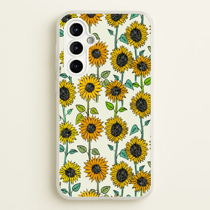Painted Sunflowers  - Floral Phone Case for Galaxy A54