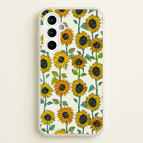 Painted Sunflowers  - Floral Phone Case for Galaxy A54
