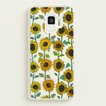 Painted Sunflowers  - Floral Phone Case for Galaxy S9