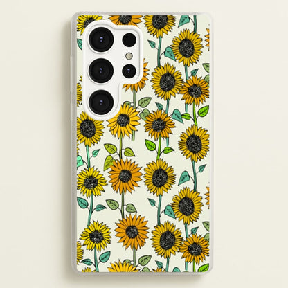 Painted Sunflowers  - Floral Phone Case for Galaxy S25 Ultra