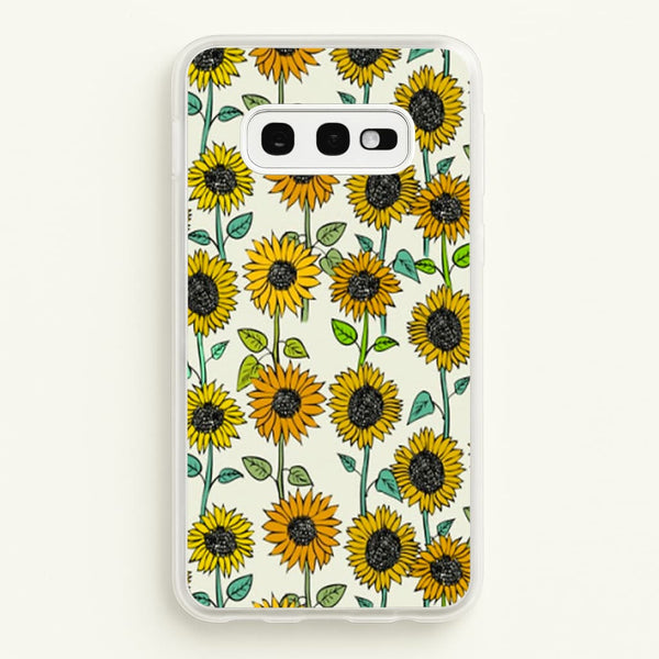 Painted Sunflowers  - Floral Phone Case for Galaxy S10e