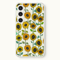 Painted Sunflowers  - Floral Phone Case for Galaxy S24FE