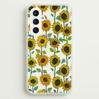 Painted Sunflowers  - Floral Phone Case for Galaxy S23FE