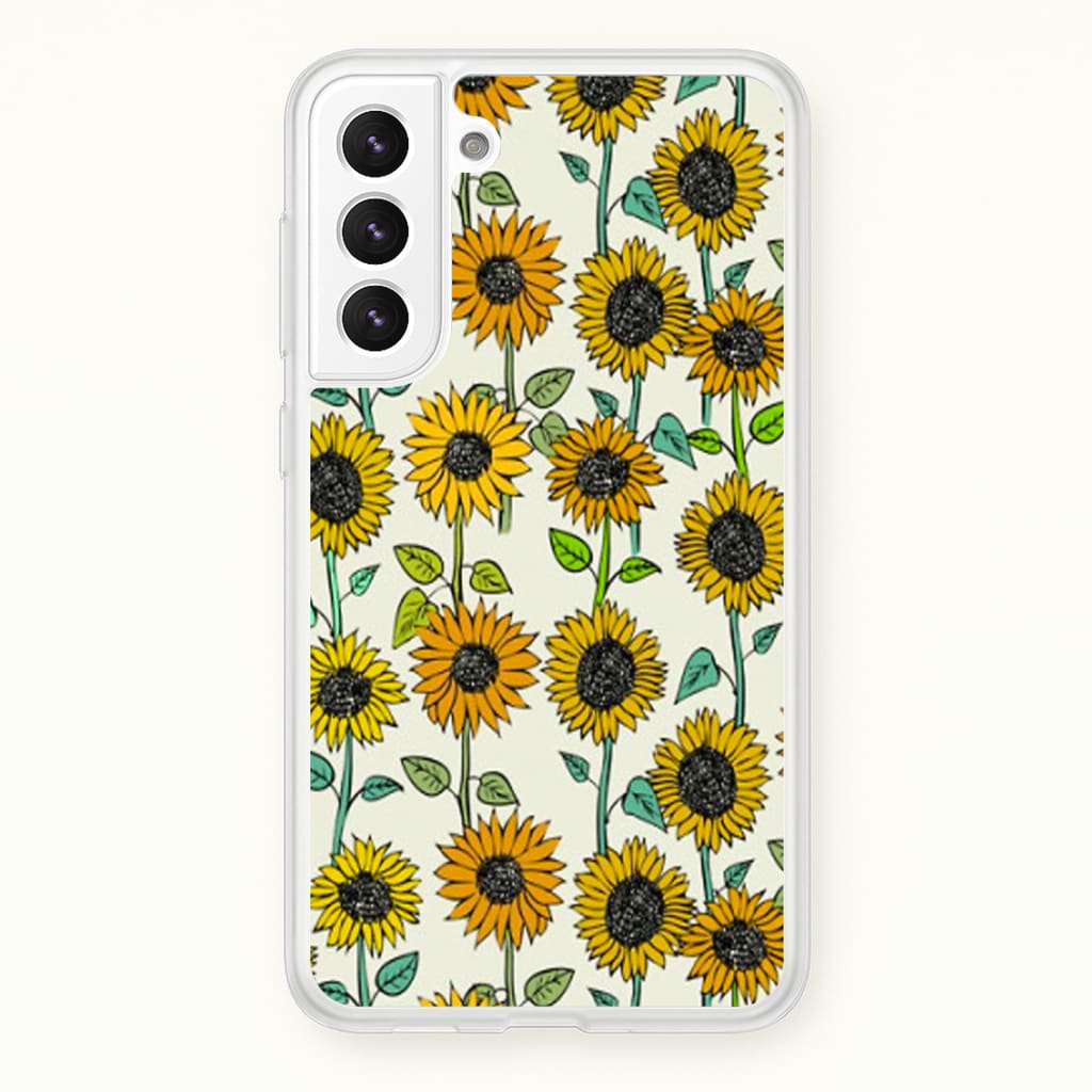 Painted Sunflowers  - Floral Phone Case for Galaxy S22