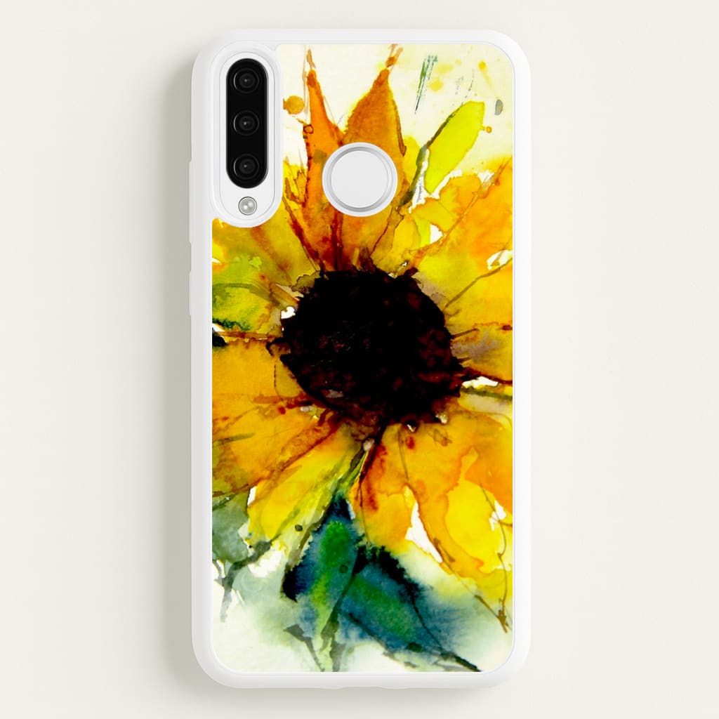 Watercolour Sunflower  - Floral Phone Case for Huawei P30 Lite