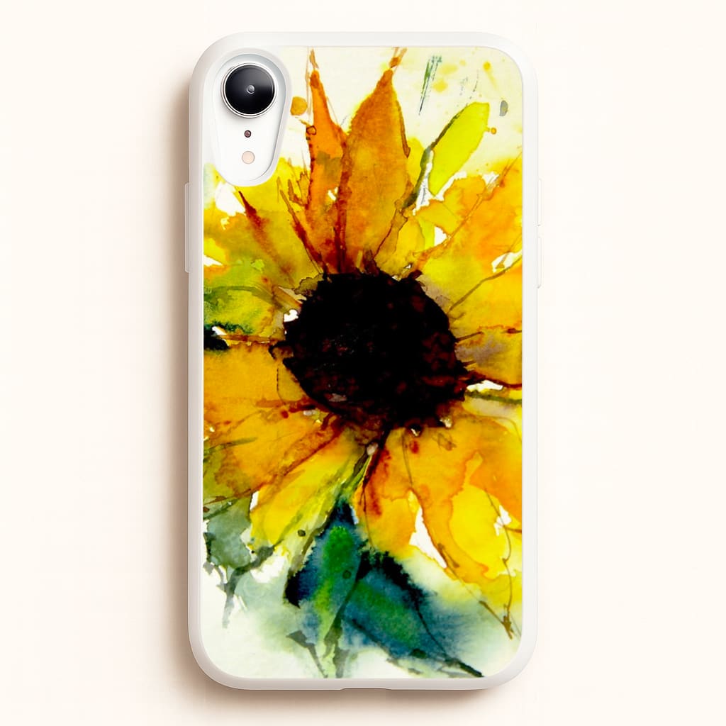 Watercolour Sunflower  - Floral Phone Case for iPhone XR