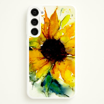 Watercolour Sunflower  - Floral Phone Case for Galaxy S23