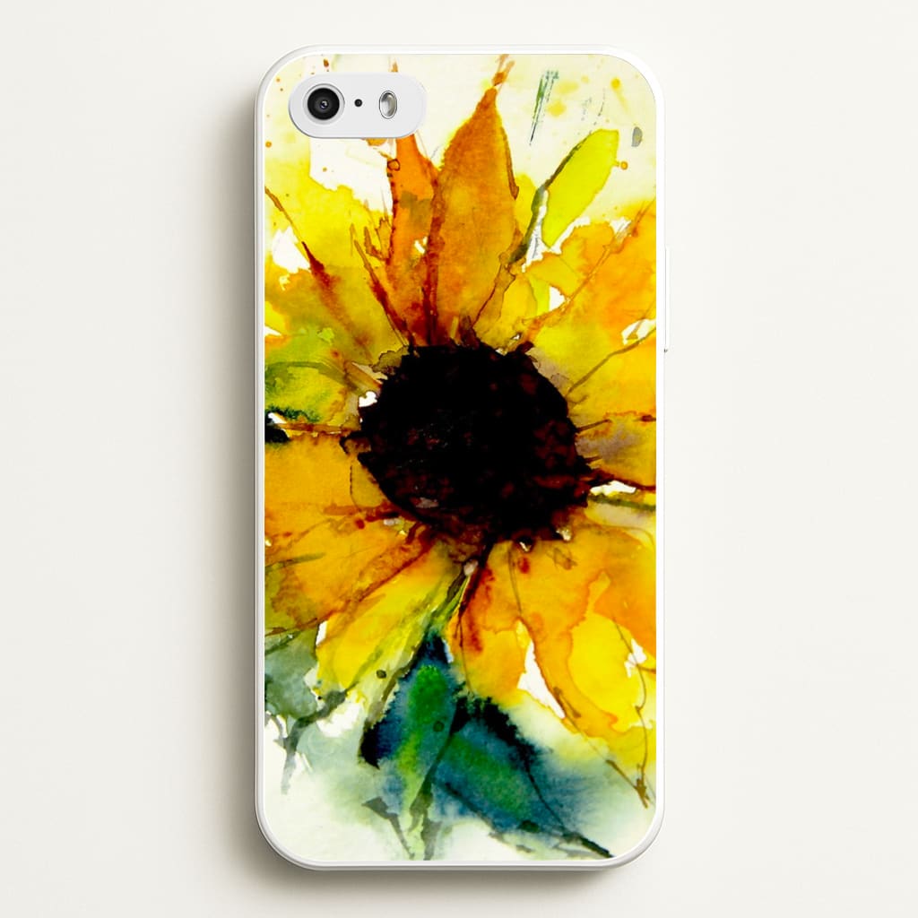 Watercolour Sunflower  - Floral Phone Case for iPhone 5 / 5s / SE 2016