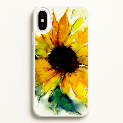 Watercolour Sunflower  - Floral Phone Case for iPhone XS Max