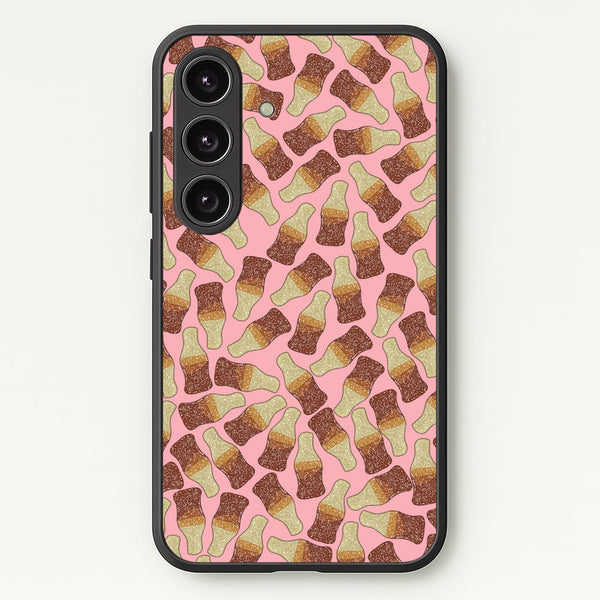 Cola Bottles - Sweets Patterns  - Sweets Patterns Phone Case for Galaxy S24