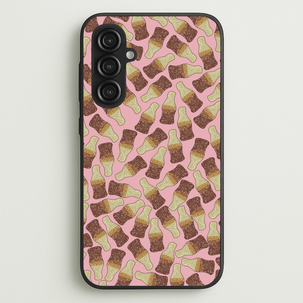 Cola Bottles - Sweets Patterns  - Sweets Patterns Phone Case for Galaxy S23FE