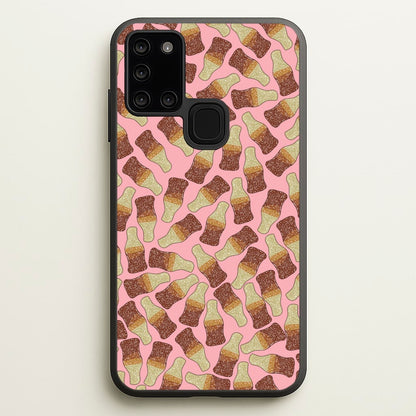 Cola Bottles - Sweets Patterns  - Sweets Patterns Phone Case for Galaxy A21s