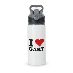 I Love Gary Active Water Bottle - Black