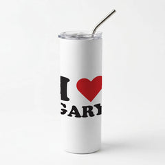 I Love Gary Skinny Tumbler