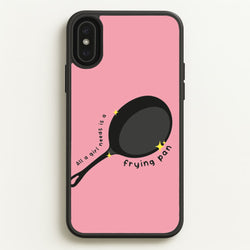 All A Girl Needs Is A Frying Pan  - Tangled Phone Case for iPhone XS Max