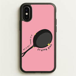 All A Girl Needs Is A Frying Pan  - Tangled Phone Case for iPhone X / XS