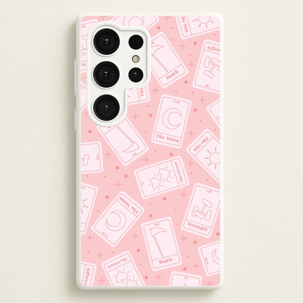 Pastel Pink Tarot Cards Pattern  - Tarot Cards Phone Case for Galaxy S25 Ultra