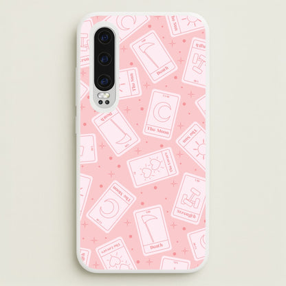 Pastel Pink Tarot Cards Pattern  - Tarot Cards Phone Case for Huawei P30