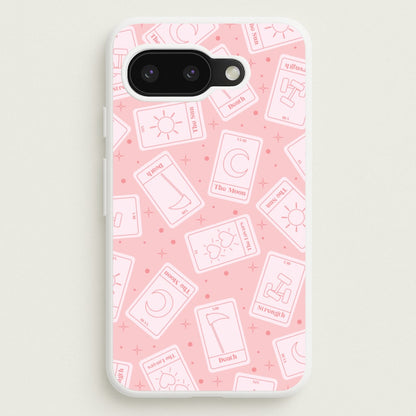 Pastel Pink Tarot Cards Pattern  - Tarot Cards Phone Case for Google Pixel 9a