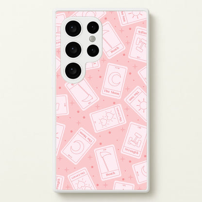 Pastel Pink Tarot Cards Pattern  - Tarot Cards Phone Case for Galaxy S24 Ultra