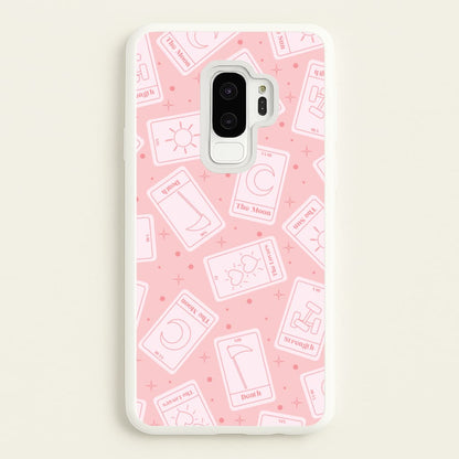 Pastel Pink Tarot Cards Pattern  - Tarot Cards Phone Case for Galaxy S9 Plus