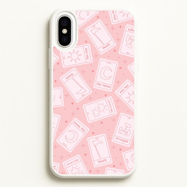 Pastel Pink Tarot Cards Pattern  - Tarot Cards Phone Case for iPhone XS Max