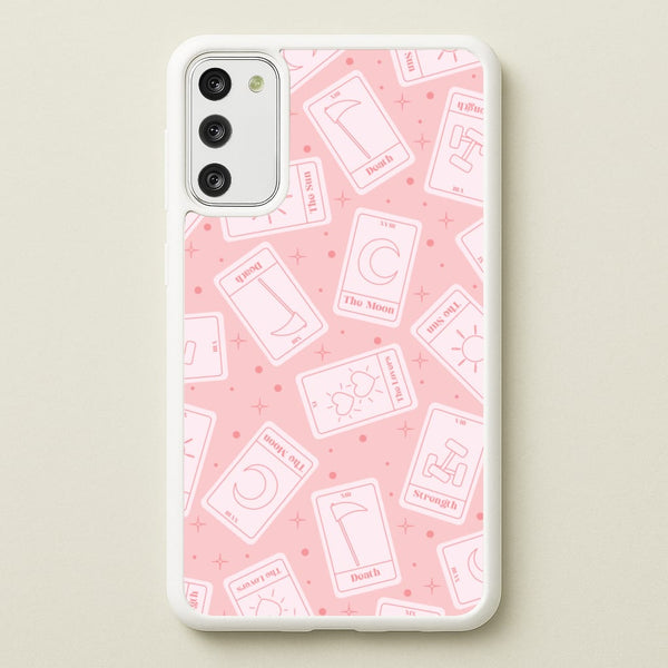 Pastel Pink Tarot Cards Pattern  - Tarot Cards Phone Case for Galaxy S20FE