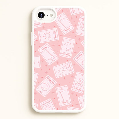 Pastel Pink Tarot Cards Pattern  - Tarot Cards Phone Case for iPhone 6 Plus / 7 Plus / 8 Plus