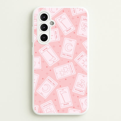 Pastel Pink Tarot Cards Pattern  - Tarot Cards Phone Case for Galaxy A14