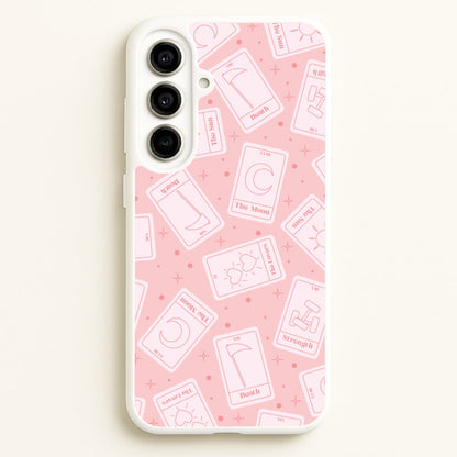 Pastel Pink Tarot Cards Pattern  - Tarot Cards Phone Case for Galaxy A56