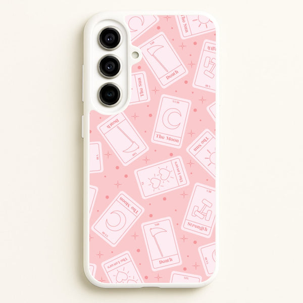 Pastel Pink Tarot Cards Pattern  - Tarot Cards Phone Case for Galaxy A56