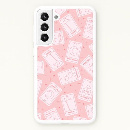 Pastel Pink Tarot Cards Pattern  - Tarot Cards Phone Case for Galaxy S21