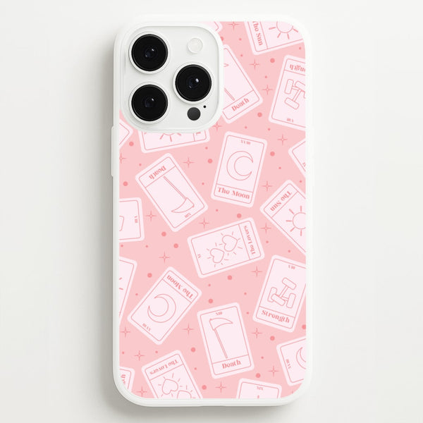 Pastel Pink Tarot Cards Pattern  - Tarot Cards Phone Case for iPhone 13 Pro Max