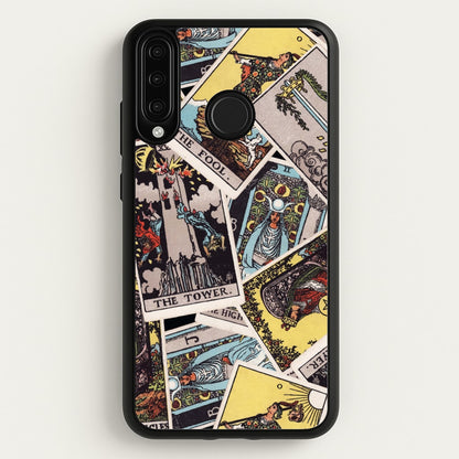 Tarot Cards Collage Pattern  - Tarot Cards Phone Case for Huawei P30 Lite
