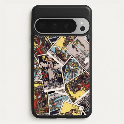 Tarot Cards Collage Pattern  - Tarot Cards Phone Case for Google Pixel 9 Pro XL