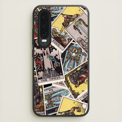 Tarot Cards Collage Pattern  - Tarot Cards Phone Case for Huawei P30