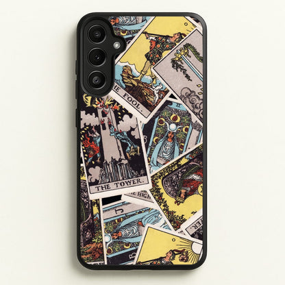Tarot Cards Collage Pattern  - Tarot Cards Phone Case for Galaxy A34