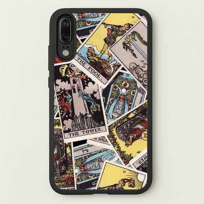 Tarot Cards Collage Pattern  - Tarot Cards Phone Case for Huawei P20