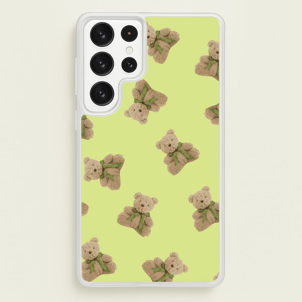 Green Teddy Bears  - Clean Girl Aesthetic Phone Case for Galaxy S22 Ultra