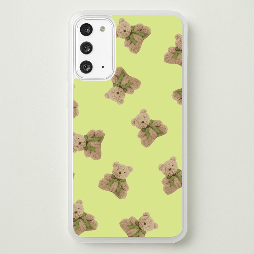 Green Teddy Bears  - Clean Girl Aesthetic Phone Case for Galaxy Note 20