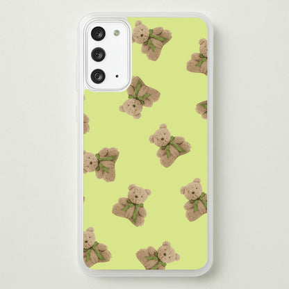 Green Teddy Bears  - Clean Girl Aesthetic Phone Case for Galaxy Note 20