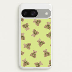 Green Teddy Bears  - Clean Girl Aesthetic Phone Case for Google Pixel 9 / 9 Pro
