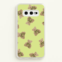 Green Teddy Bears  - Clean Girl Aesthetic Phone Case for Galaxy S10e