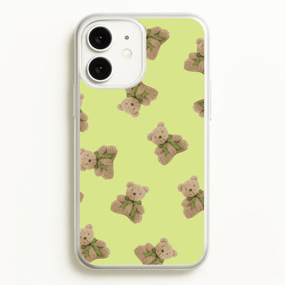 Green Teddy Bears  - Clean Girl Aesthetic Phone Case for iPhone 11