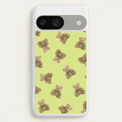 Green Teddy Bears  - Clean Girl Aesthetic Phone Case for Google Pixel 9 / 9 Pro