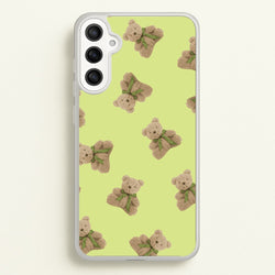 Green Teddy Bears  - Clean Girl Aesthetic Phone Case for Galaxy A36