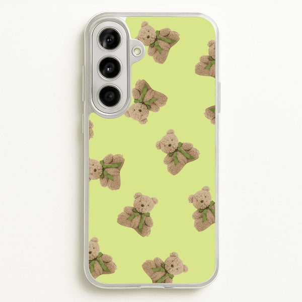 Green Teddy Bears  - Clean Girl Aesthetic Phone Case for Galaxy A56
